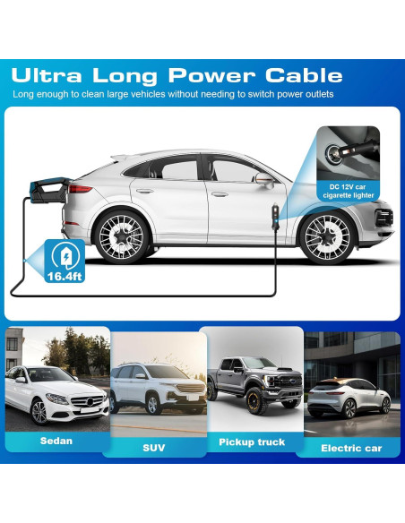 Aspiradora de Coche Blestan 12V 0.35L con Luz LED y Accesorios