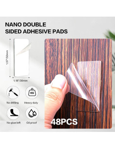 48 Almohadillas Adhesivas Doble Cara Nano Monsensiy 3x5cm 2