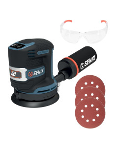 Lijadora Orbital SENIX 20V, 5 Pulgadas, 3 Velocidades, Sin Batería