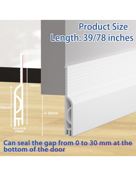 Detenedor de Corrientes de Aire Lumimoi 1M Blanco Aislamiento