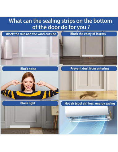 Detenedor de Corrientes de Aire Lumimoi 1M Blanco Aislamiento