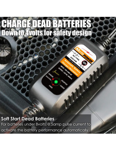 Cargador Automático de Batería MOTOPOWER MP00205A 12V 800mA 2