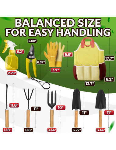 Juego de Herramientas de Jardín NADOBA 10 Piezas Ergonómicas