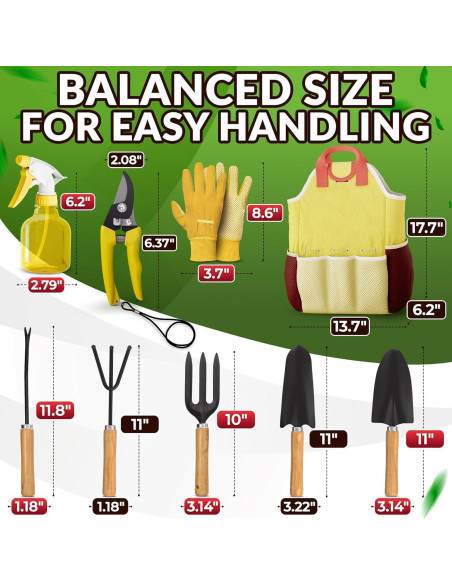 Juego de Herramientas de Jardín NADOBA 10 Piezas Ergonómicas