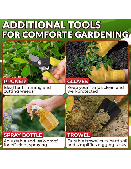 Juego de Herramientas de Jardín NADOBA 10 Piezas Ergonómicas