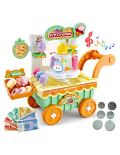 Juego de Carrito de Helados CZOALX Verde 43.9x18.5cm