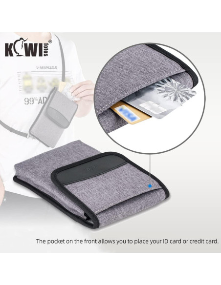 Funda de Teléfono KIWIFOTOS para Cintura y Hombro Gris