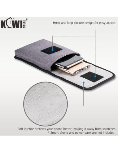 Funda de Teléfono KIWIFOTOS para Cintura y Hombro Gris