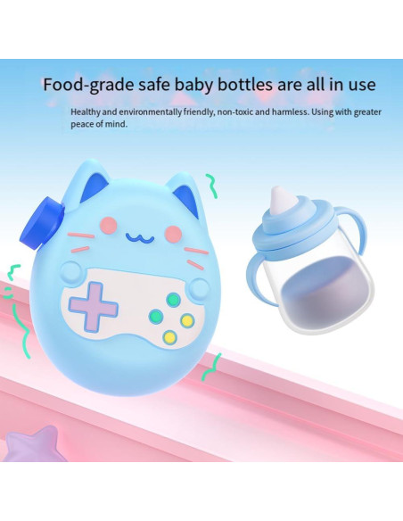 Funda de Silicona Rosa para Tamagotchi Paradise con Cordón