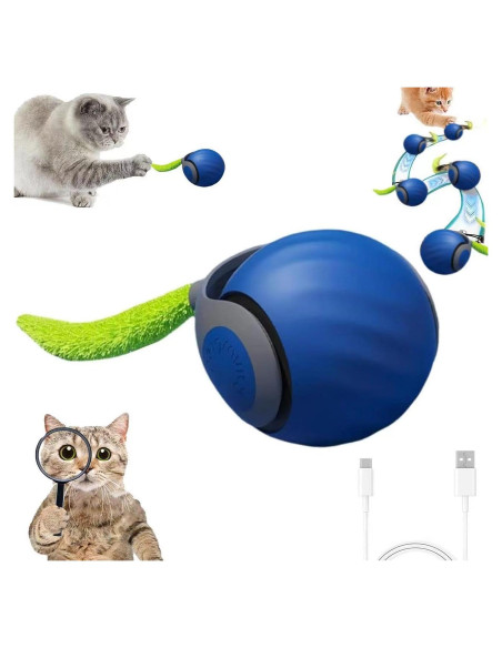 Juguete Interactivo para Gatos 420 VIBEZ Cola Rápida 2.0 Azul