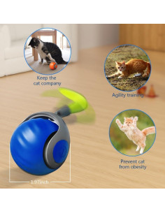 Juguete Interactivo para Gatos 420 VIBEZ Cola Rápida 2.0 Azul 2