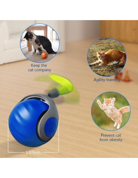 Juguete Interactivo para Gatos 420 VIBEZ Cola Rápida 2.0 Azul