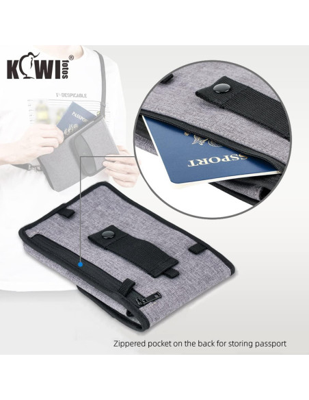 Funda de Teléfono KIWIFOTOS para Cintura y Hombro Gris