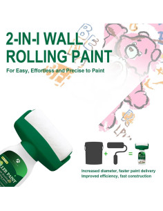 Pintura Blanca para Pared Anirun 500g con Rodillo - Rápido 2