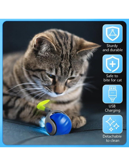 Juguete Interactivo para Gatos 420 VIBEZ Cola Rápida 2.0 Azul