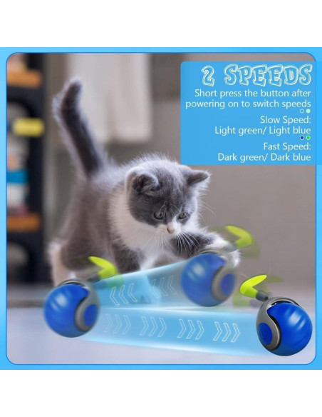 Juguete Interactivo para Gatos 420 VIBEZ Cola Rápida 2.0 Azul