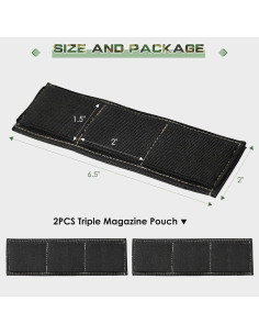 Soporte de Triple Revista OCQOTAT Negro - 2 Piezas Nylon 2