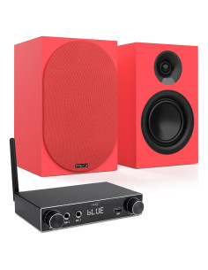 Altavoces de Estantería Pasivos PNWCZ 5.25" Rojo Hi-Fi