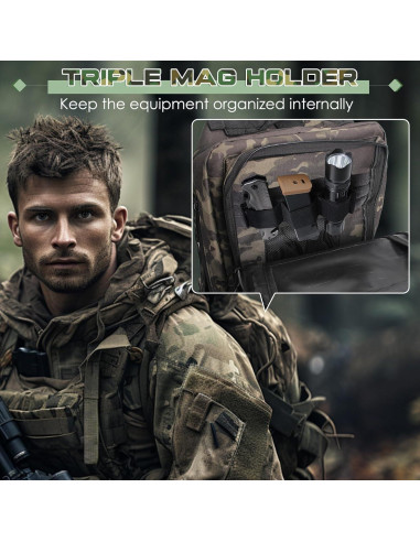 Soporte de Triple Revista OCQOTAT Negro - 2 Piezas Nylon