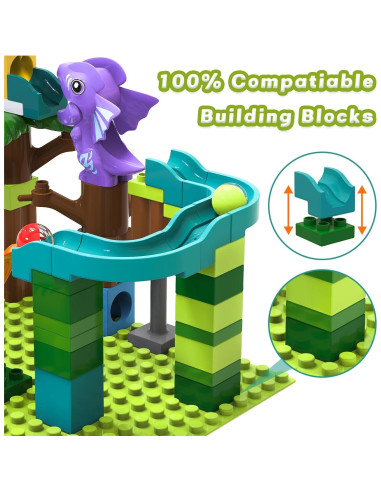Juego de Canicas de Dinosaurios Burgkidz - 80 Piezas STEM