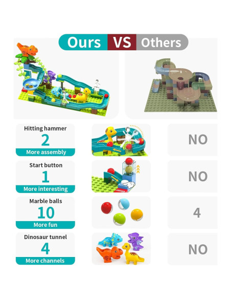 Juego de Canicas de Dinosaurios Burgkidz - 80 Piezas STEM