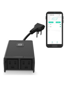 Enchufe Inteligente Exterior YoLink 1/4 km Rango Largo 2 Salidas