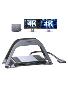 Estación de Acoplamiento USB C 4URPC Doble Monitor 4K 100W