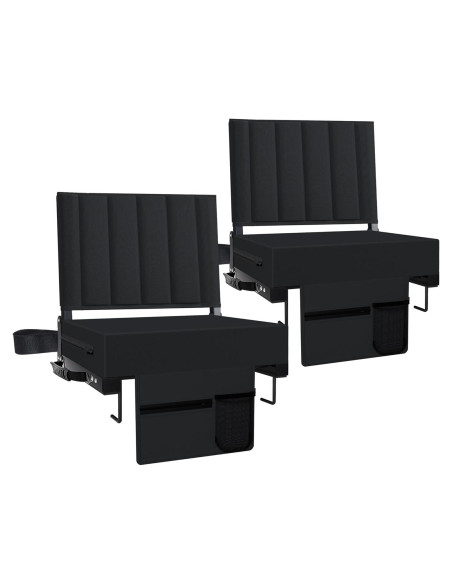 Asiento de Estadio Plegable Aliphon con Respaldo y Cojín - 2 Piezas
