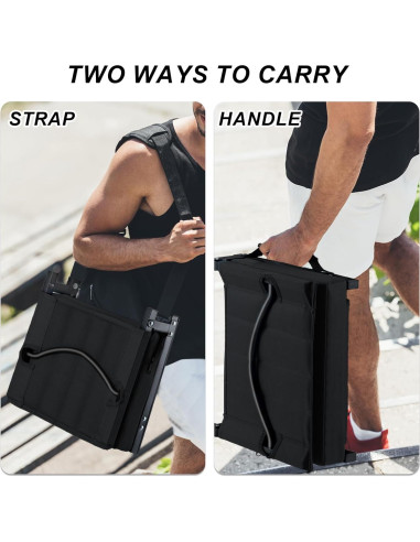 Asiento de Estadio Plegable Aliphon con Respaldo y Cojín - 2 Piezas