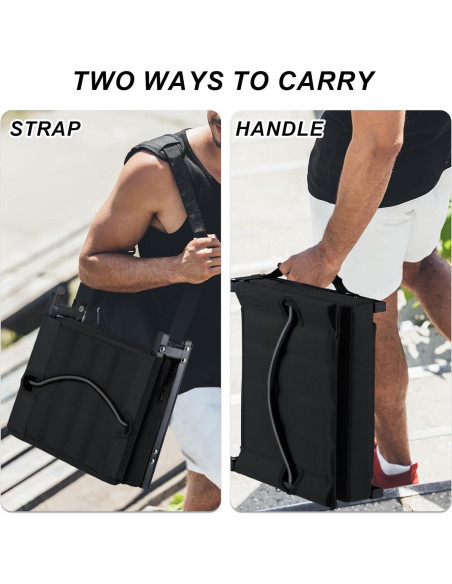 Asiento de Estadio Plegable Aliphon con Respaldo y Cojín - 2 Piezas