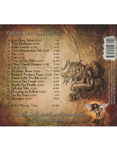 CD de audio BANSH Vivir en la Tierra - 1 disco, 102g