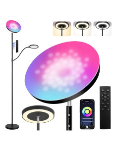Lámpara de Piso LED Homakee HMK-A7-B RGB Regulable 36W