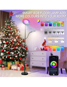 Lámpara de Piso LED Homakee HMK-A7-B RGB Regulable 36W 2