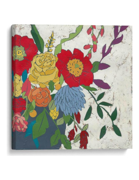 Lienzo Botanico Brilliant Blossoms II Canvas Lab 60x60 cm