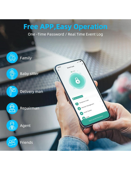 Cerradura Inteligente WiFi Miuedo con Huella Dactilar y App