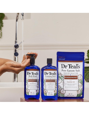 Baño de Sal de Epsom Dr Teal con Aceite de Coco 1.36 kg