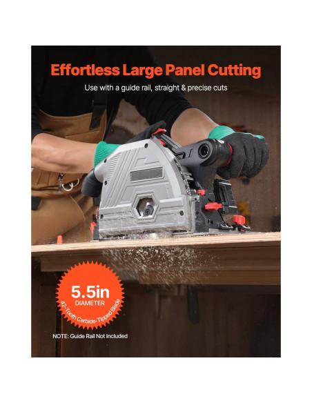 Sierra de Inmersión Inalámbrica Happybuy 20V 5.5" 4Ah