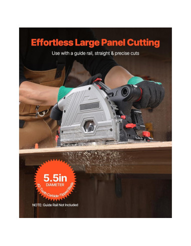 Sierra de Inmersión Inalámbrica Happybuy 20V 5.5" 4Ah