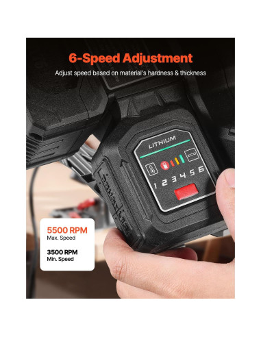 Sierra de Inmersión Inalámbrica Happybuy 20V 5.5" 4Ah