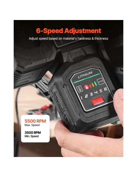 Sierra de Inmersión Inalámbrica Happybuy 20V 5.5" 4Ah