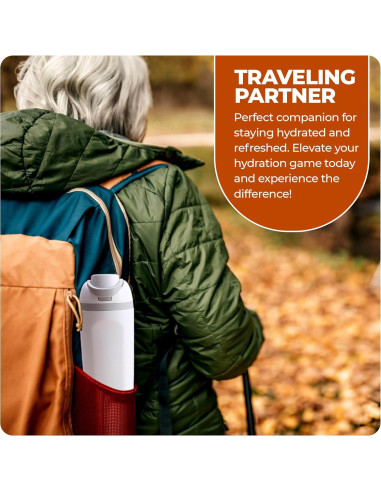 Botella de Agua THC 591 ml Acero Inoxidable Doble Pared