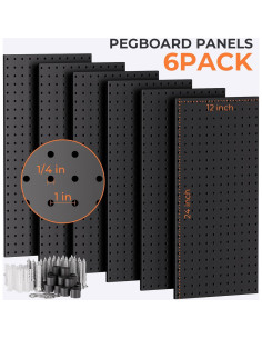 Kit de Tablero de Clavos INCLY 120x90 cm con 234 Accesorios 2