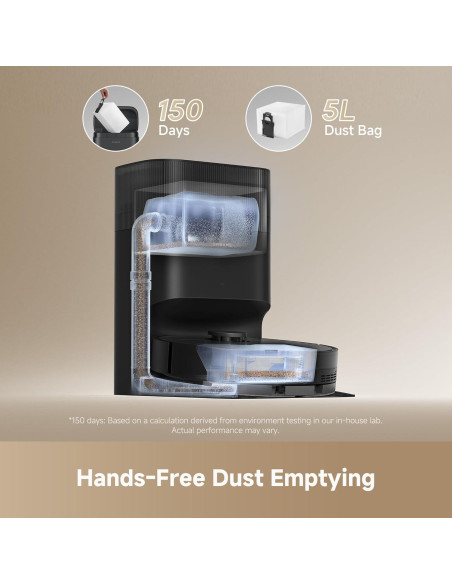 Aspiradora Robot DREAME D20 Plus 2 en 1, 13000Pa, Negro
