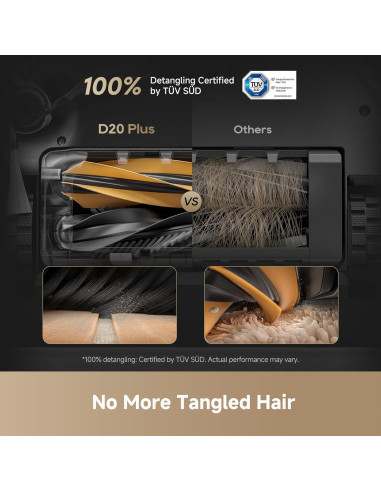 Aspiradora Robot DREAME D20 Plus 2 en 1, 13000Pa, Negro