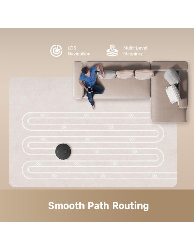 Aspiradora Robot DREAME D20 Plus 2 en 1, 13000Pa, Negro