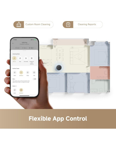 Aspiradora Robot DREAME D20 Plus 2 en 1, 13000Pa, Negro