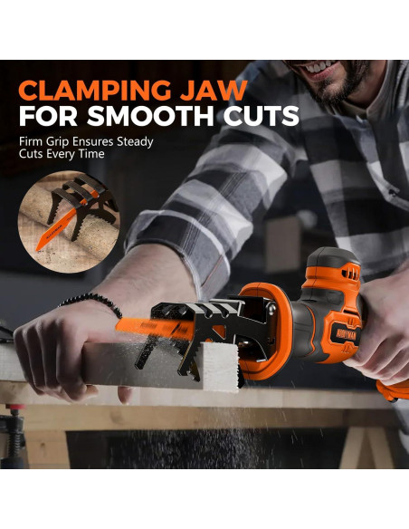 Sierra Recíproca Inalámbrica Alloyman 20V con 2 Baterías 2.0Ah