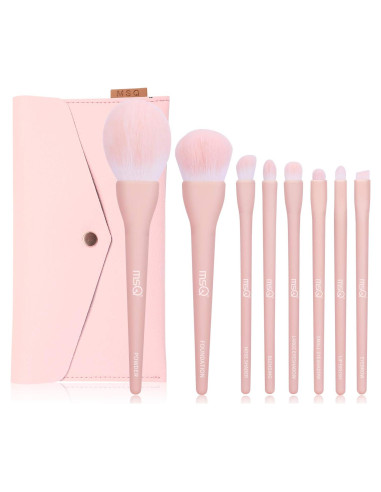 Juego de Brochas de Maquillaje MSQ 8 Piezas Rosa