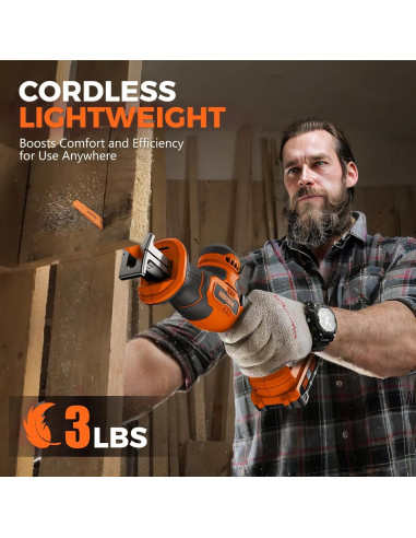 Sierra Recíproca Inalámbrica Alloyman 20V con 2 Baterías 2.0Ah