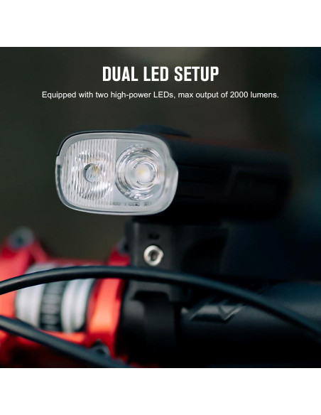 OLIGHT RN 2000 Faro LED Recargable para Bicicleta 2000 Lúmenes